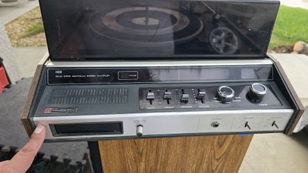 Record Player 8 Track Juliette Automatic Changer Vintage Record Player Vintage Juliette 8 Track & Speakers 