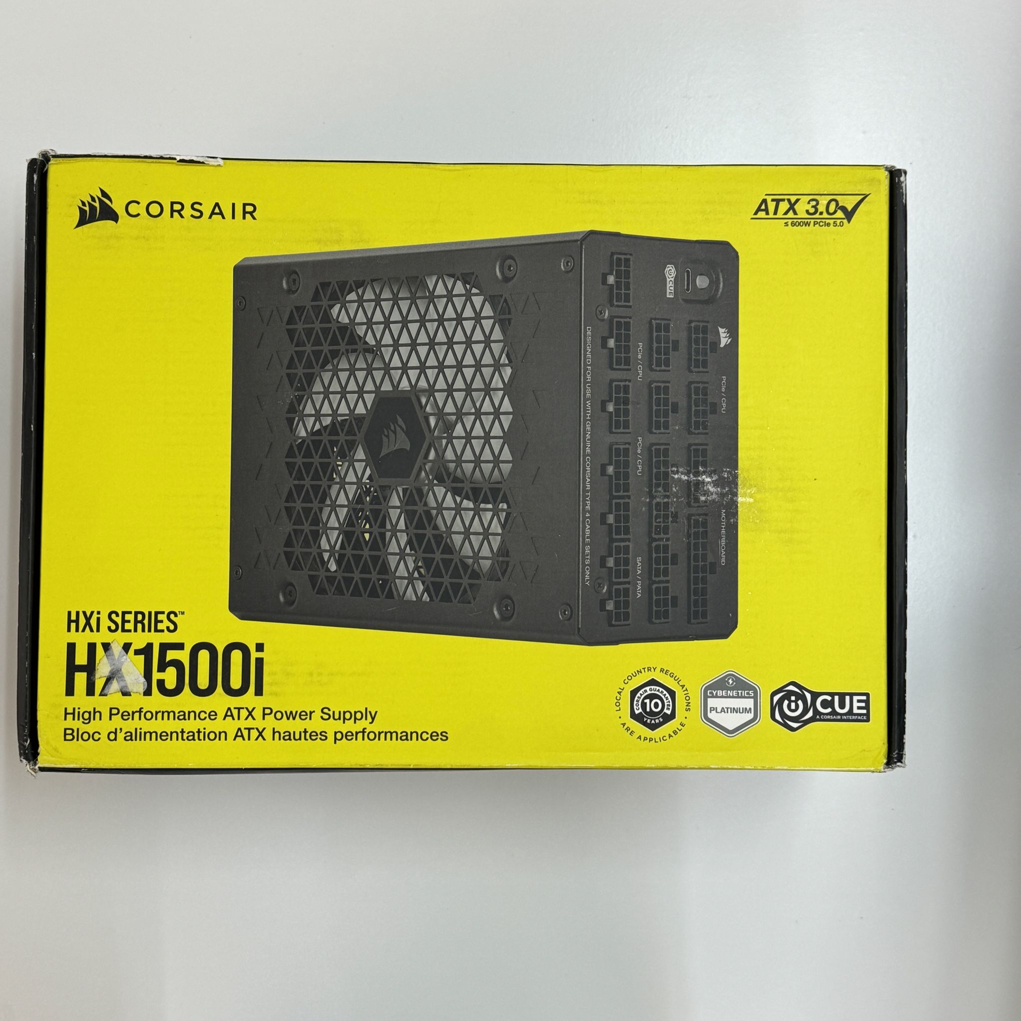 Corsair HX1500i Fully Modular Ultra-Low Noise ATX Power Supply - ATX 3.0 & PCIe 5.0 Compliant - Fluid Dynamic Bearing Fan - CORSAIR iCUE Software Comp