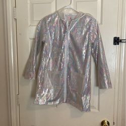 Raincoat made with Beautiful Pastel Colored Sequins 