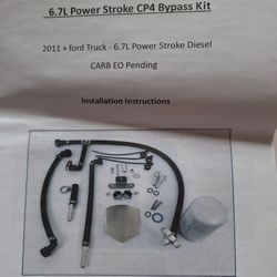 2011 to current year Ford Truck 6.7L Power Stroke diesel CP4 Bypass Kit
Brand new everything is still together in box never used or installed, instruc