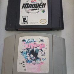Pokemon Snap and Madden 2002 Nintendo 64 N64