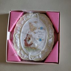 Precious Moments Porcelain Velvet Bisque Plaque