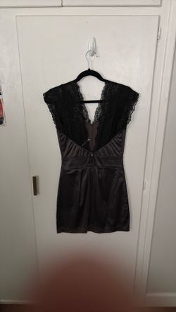 Vintage Slate Grey Cocktail Dress - S/M