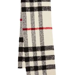 Burberry Check Cashmere Wool Silk Boucle Scarf