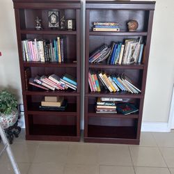 Wooden bookshelves 