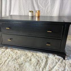 Ashley Furniture Porter Coffee Table Lift Top Hidden Storage Solid Wood NEW Paint Handles Legs