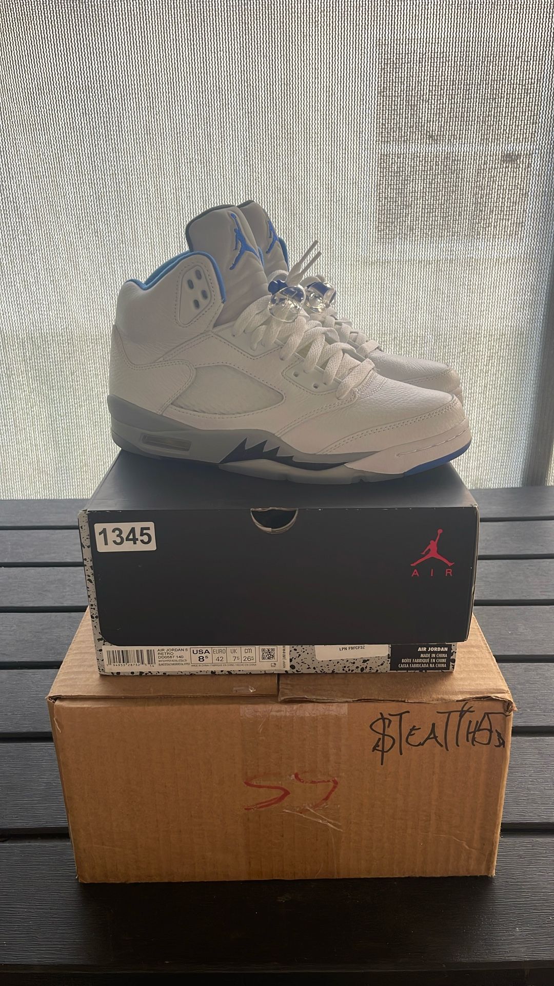 Jordan White Stealth 5’s