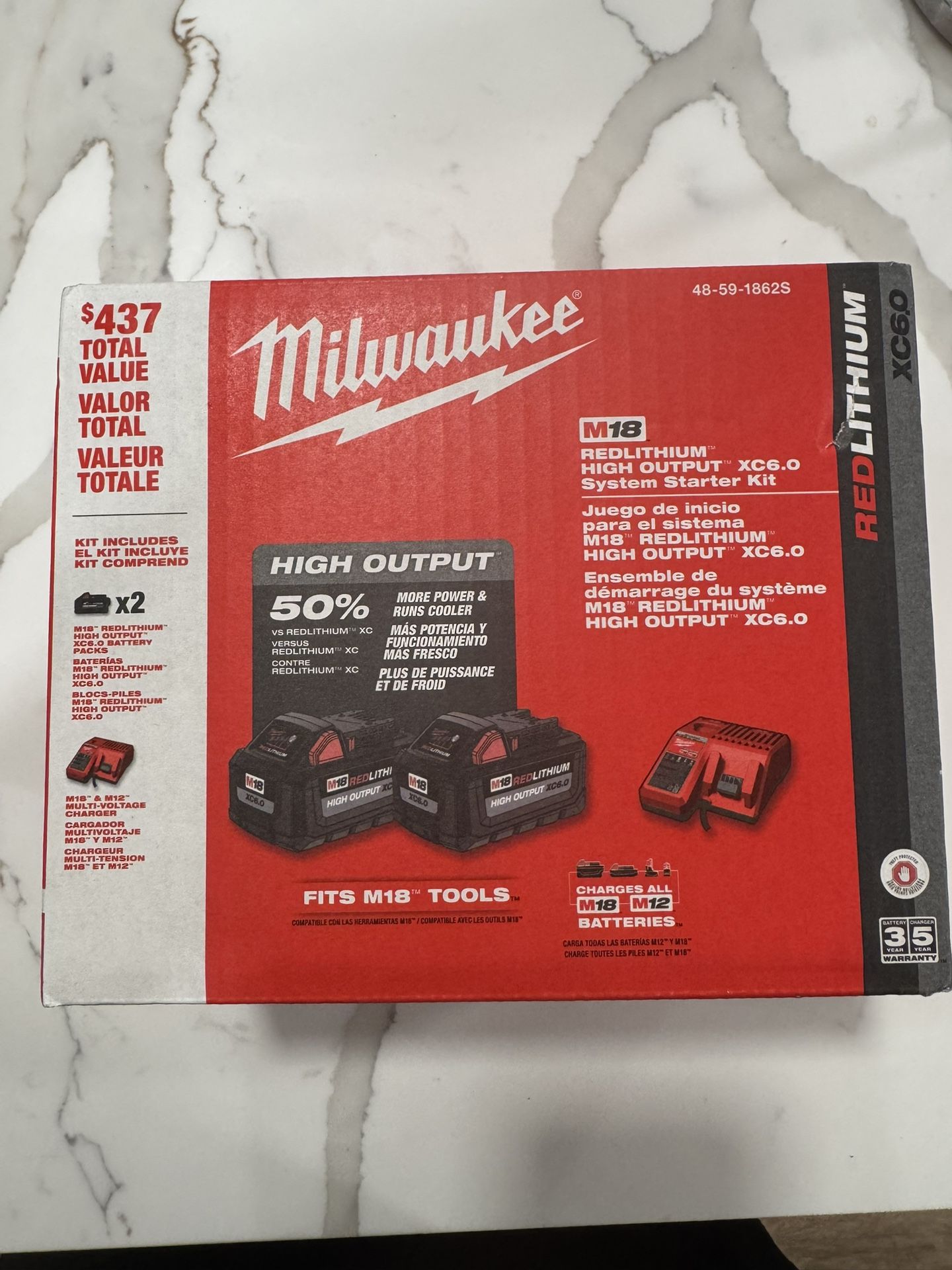 Milwaukee - M18 2 Batteries + Charger