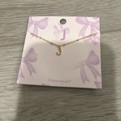 francesca's signature "J" necklace brand new 