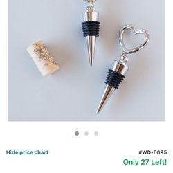 Open Heart Wine Bottle Stoppers - lot of 40