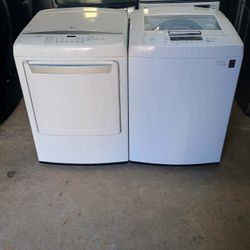 White Crispy Lg Washer And Dryer Set 