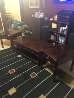 Solid Wood coffee Table and end tables