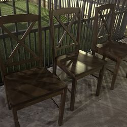 Wooden chairs