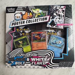 (4 packs) Pokémon Unova black bolt & white flare Poster Collection sale or trade - 2x white flare 2x black bolt