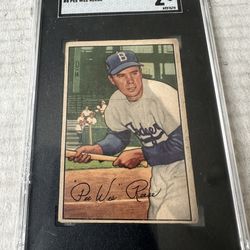 1952 Bowman Graded Pee Wee Reese SGC 2.0 Baseball Card