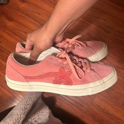 Coverse One Star Ox Tyler The Creator Golf Le Fleur Geranium Pink Size 9.5