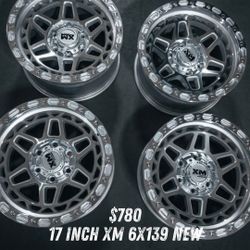 Wheels 17" XM 6X139 NEW $780 ALL 4 