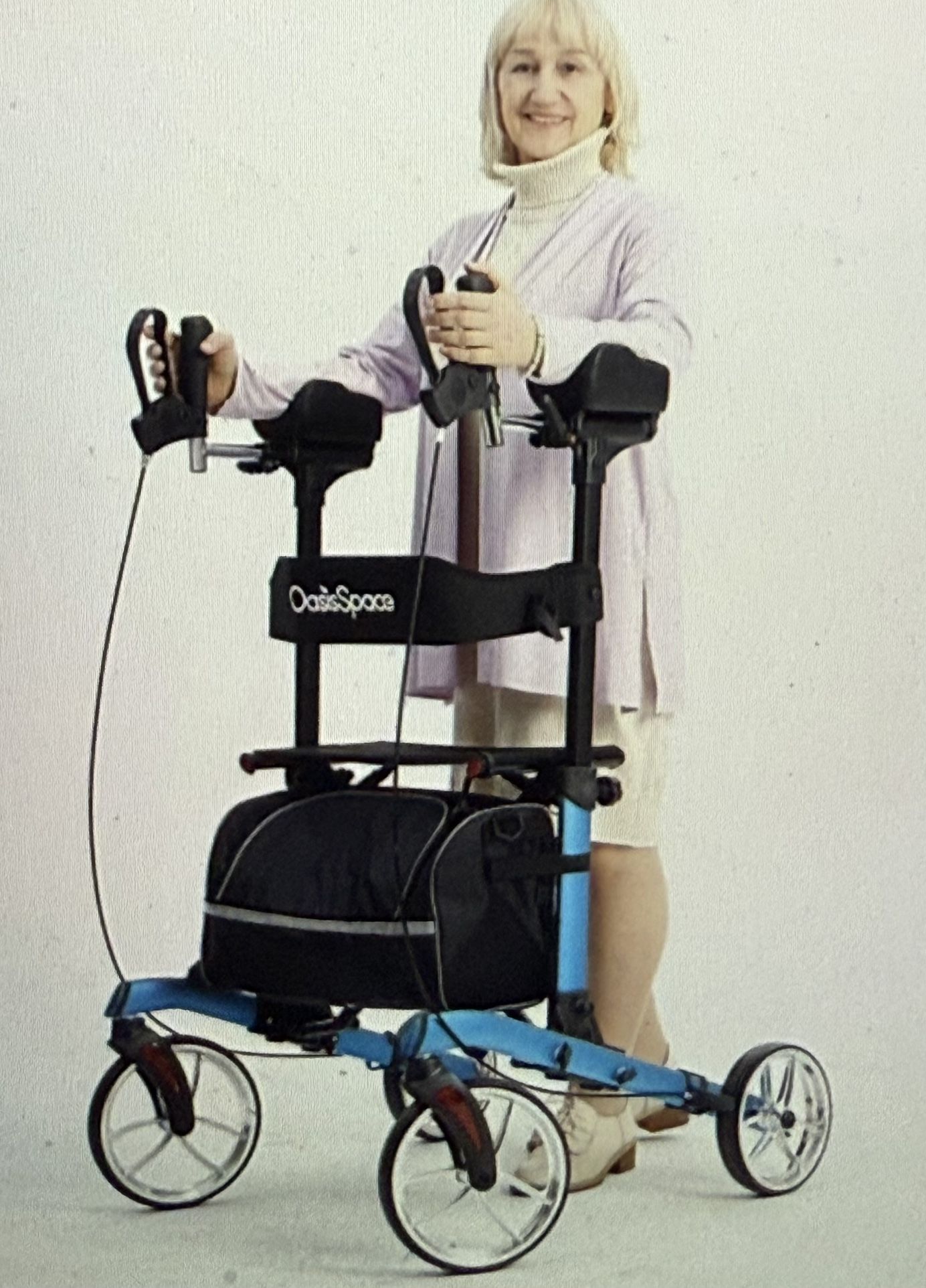OASIS SPACE HEAVY DUTY ROLLATOR WALKER-STAND-UP ROLLATOR