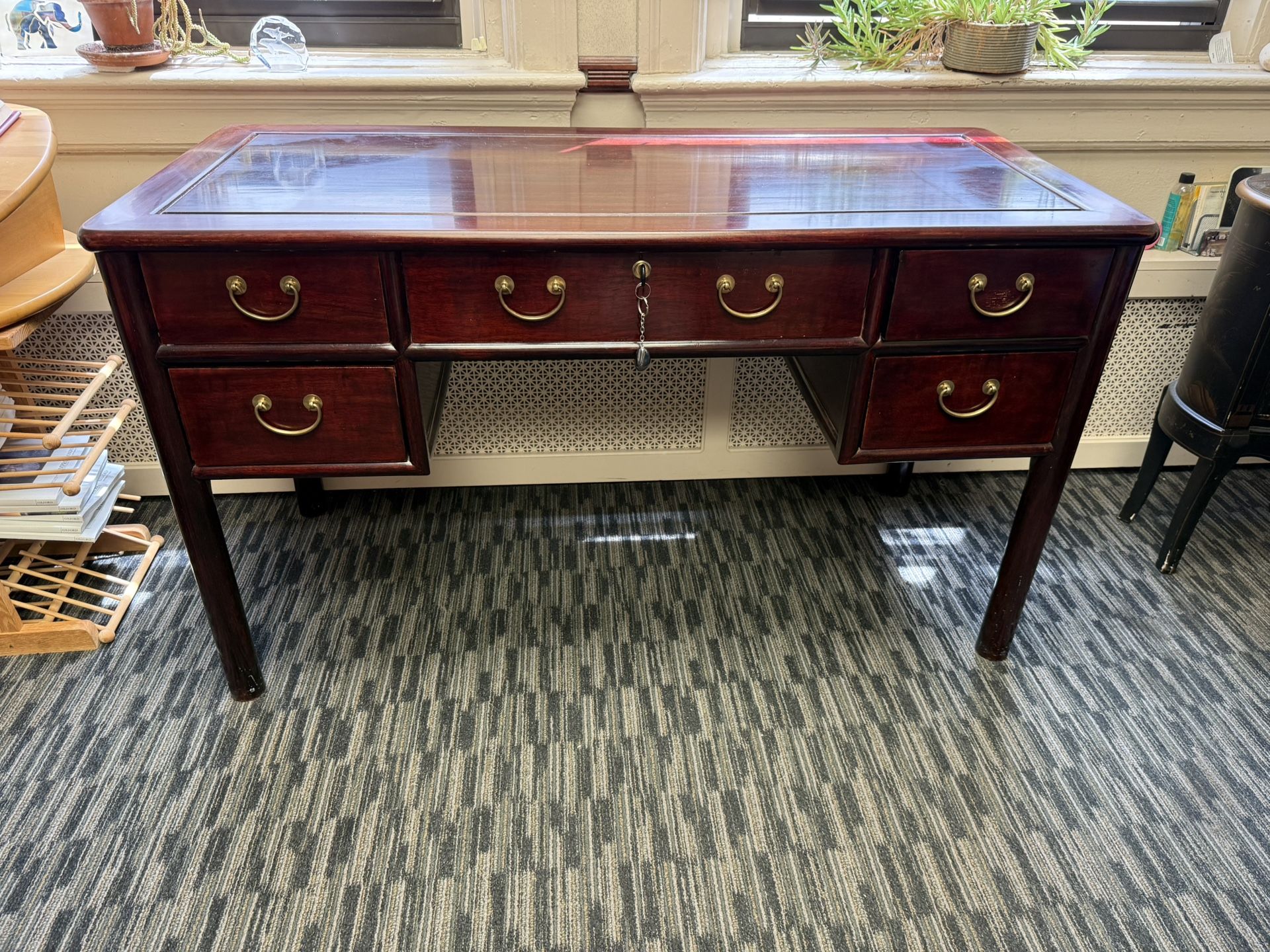 High Quality Chinese Solid Wood Desk With Lock 54L x 24W x 30H