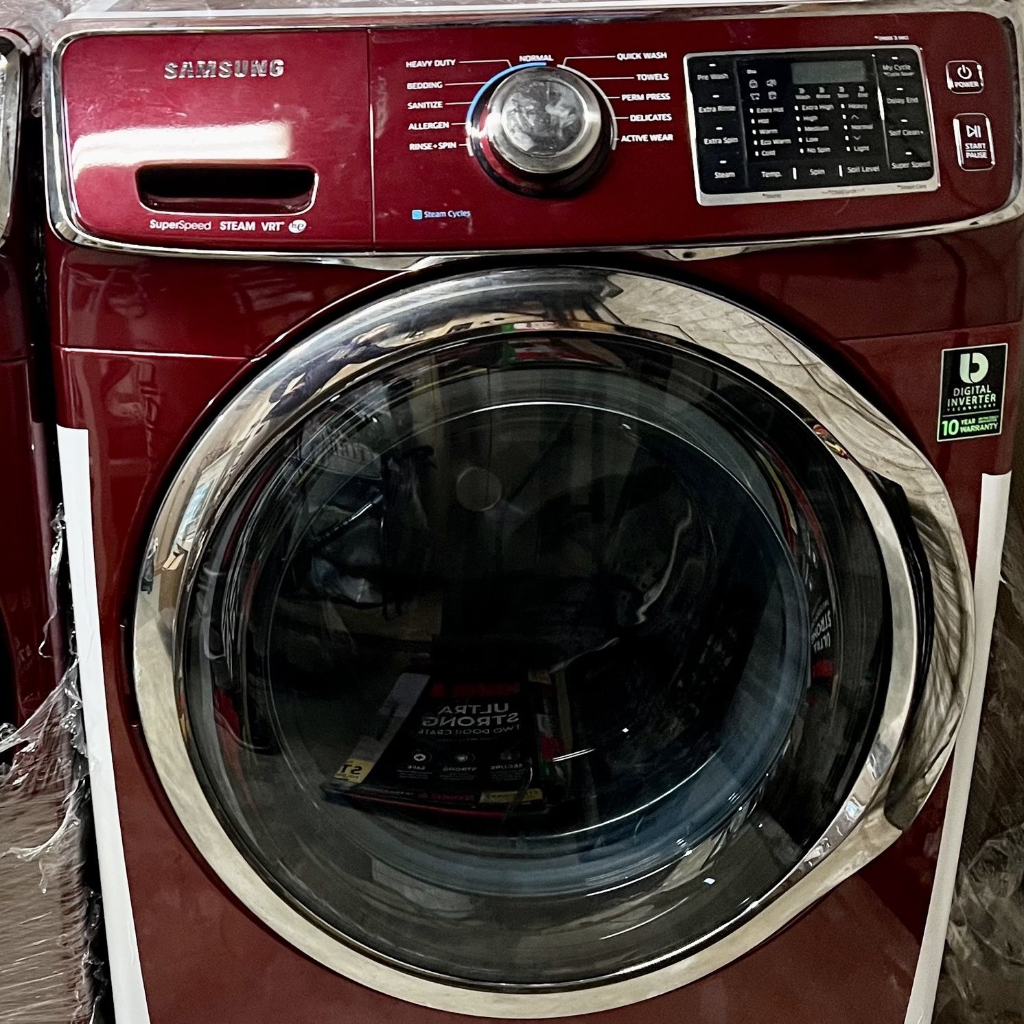 Samsung Red Front load Steam washer/dryer