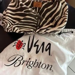 Vera Brighton Zebra Print Canvas Tote Bag