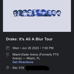 1 One Drake And 21 Savage Ticket Miami 06/28 Thumbnail