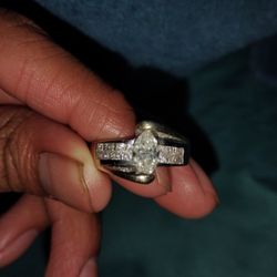 marquise-cut engagement ring.