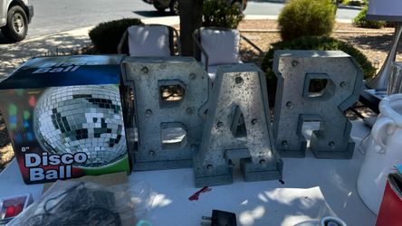 Disco Ball BAR letters