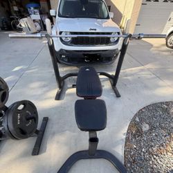 Weight bench press / Squat Rack with Olympic Weight Bar 7ft