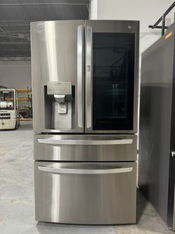 LG 29.5 Cu Ft InstaView Craft Ice 4-Door Fridge - Scratch & Dent