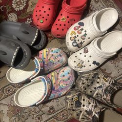 Red, White, Camouflage, Rainbow Croc/ Shark Slides