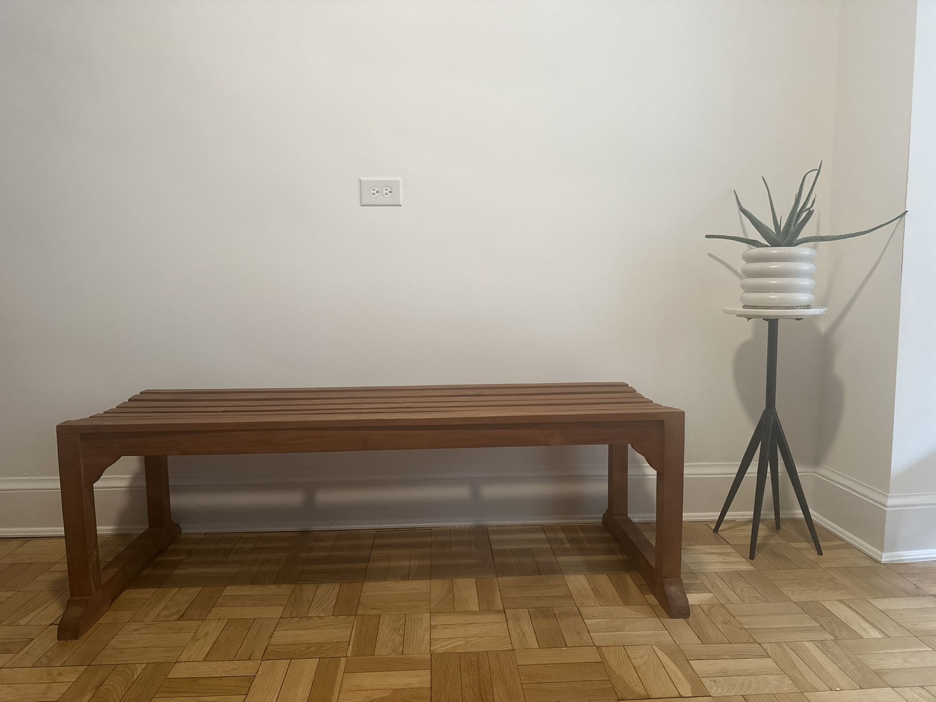 Custom Made Solid Teak Bench