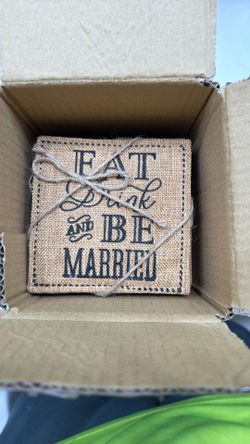 24 drink place mats (Eat, Drink, and Be Married)