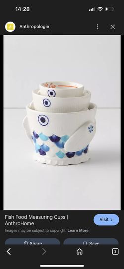 Anthropologie Fish Food Measuring Cups