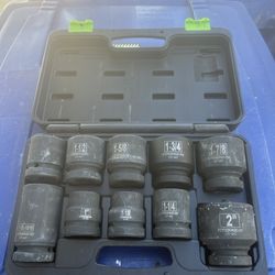 1” drive impact socket set