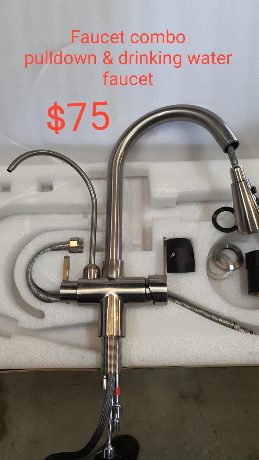 Pulldown Faucet With Drinking Water Faucet Combo