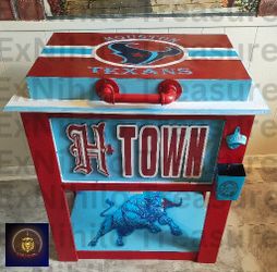Texans Custom Laser Engraved Wood Cooler 