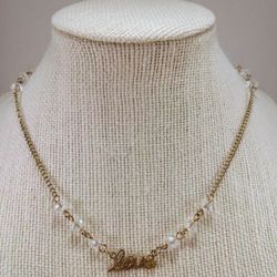 Love Script Necklace Love Pendant Word Necklace
