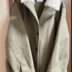 Old Navy Soft Faux Wool Green 3X Winter Coat