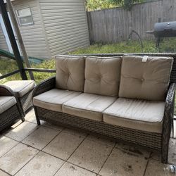 Patio Furniture 11 Piece Good Condition Includes Fire Pit
