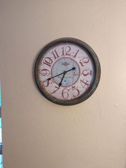 Large Rustic Wall Clock 24"