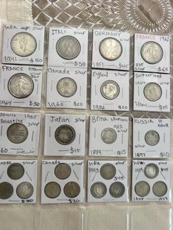 Foreign silver coins ( 24 pieces)