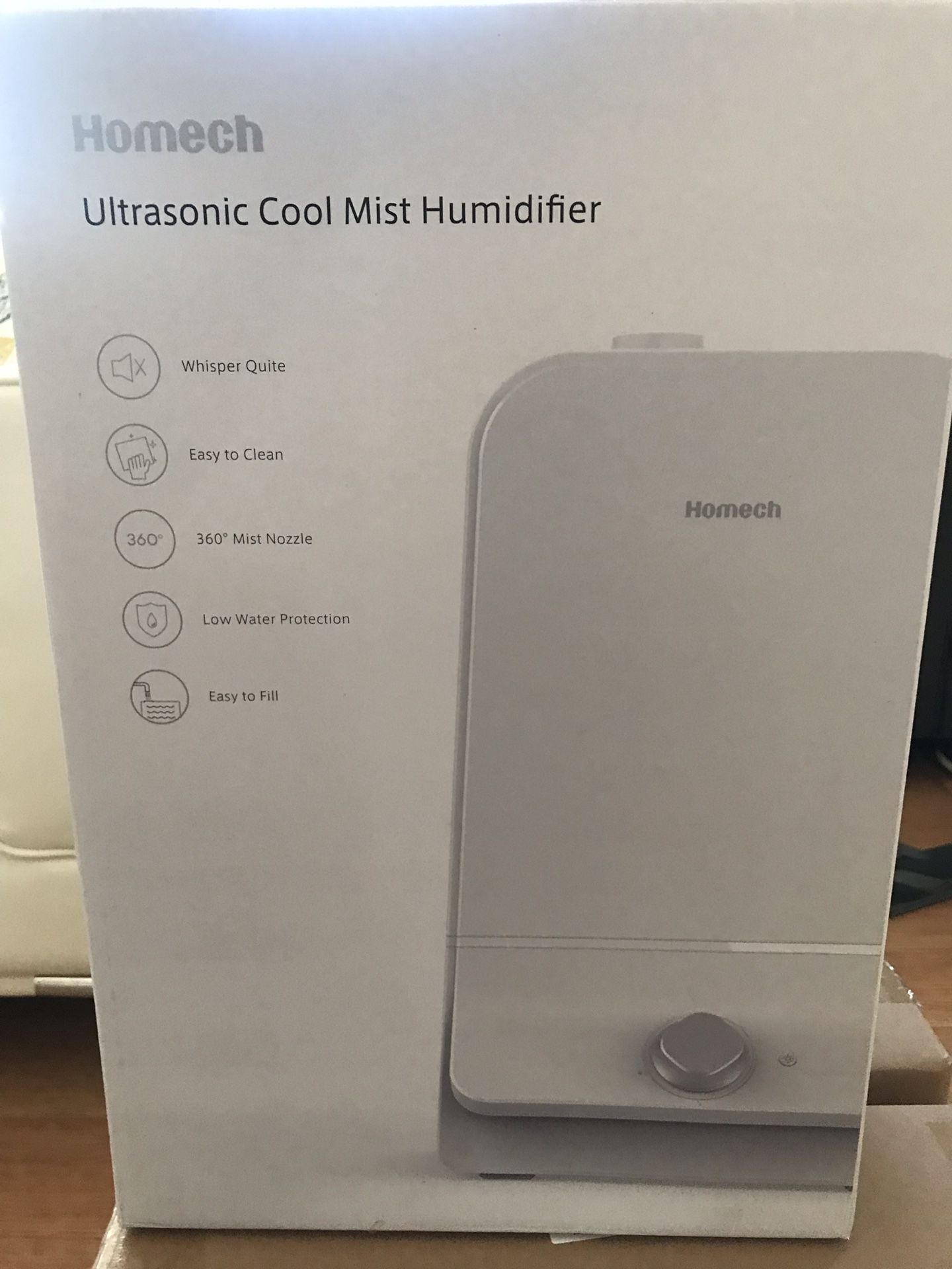 Brand new Hometech Ultrasonic Cool Mist Humidifier 6L