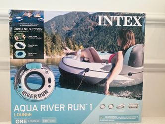 New Intex River Run Aqua Sport Lounge Inflatable Water Float 53inch Diameter