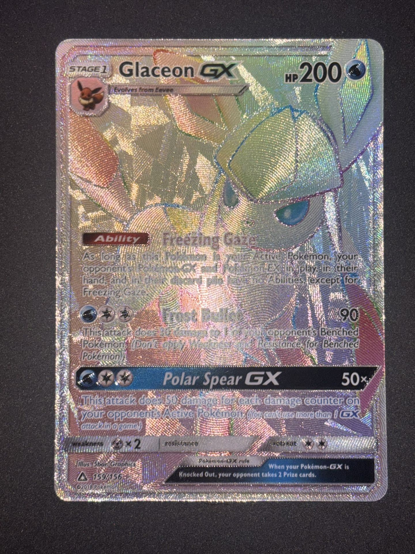 Glaceon Gx Rainbow Rare From Ultra Prism