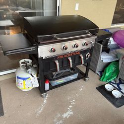 Blackstone 36” Griddle with Air Fryer Combo & Four Burners -