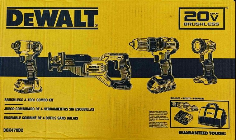 Dewalt 20 Volt Max Cordless Brushless 4-Tool combo kit Brand new EACH TOOL SELLS SEPARATELY