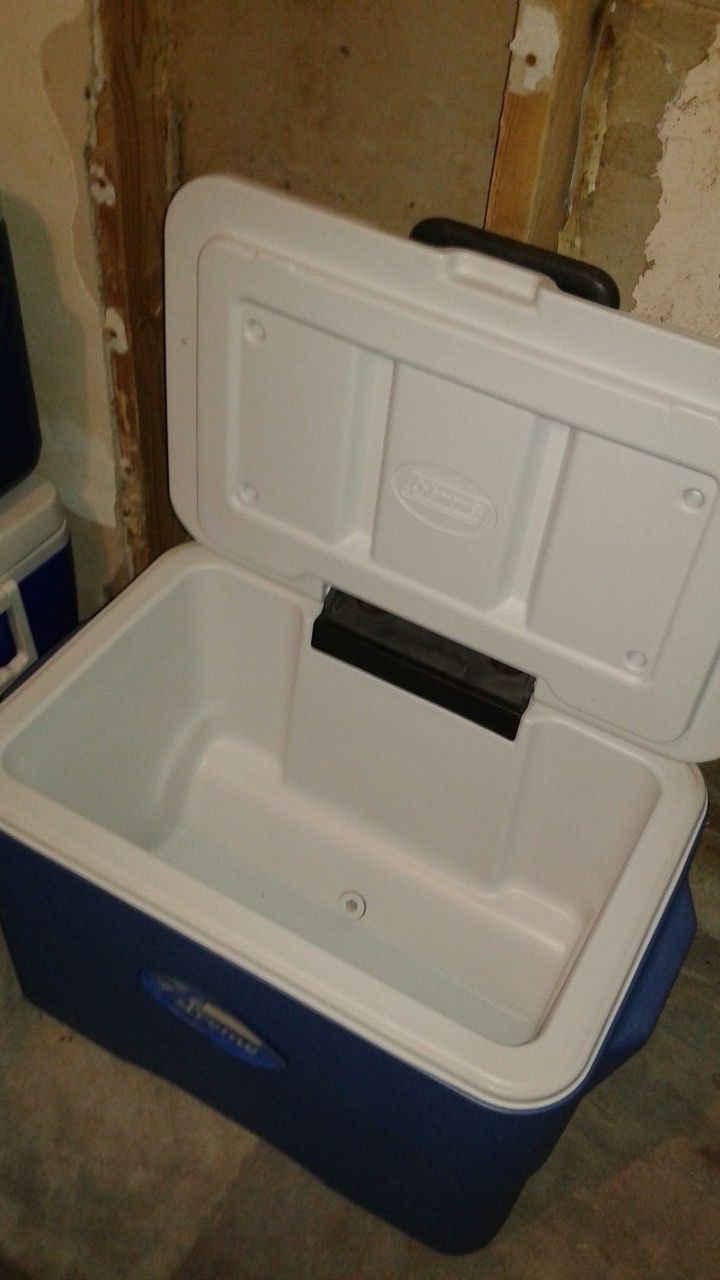 Coolers for sale only three left 15 for the two bigger ones and $5 for the smaller one