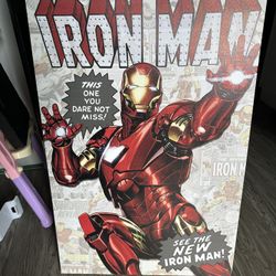 Iron Man Canvas Frame Home Decor