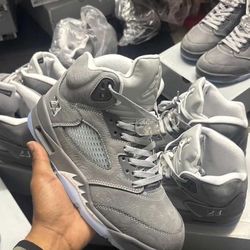 Wolf Grey Jordan 5s  (ALL SIZES)